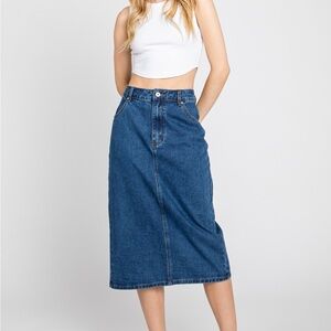 Classic Blue Denim Skirt